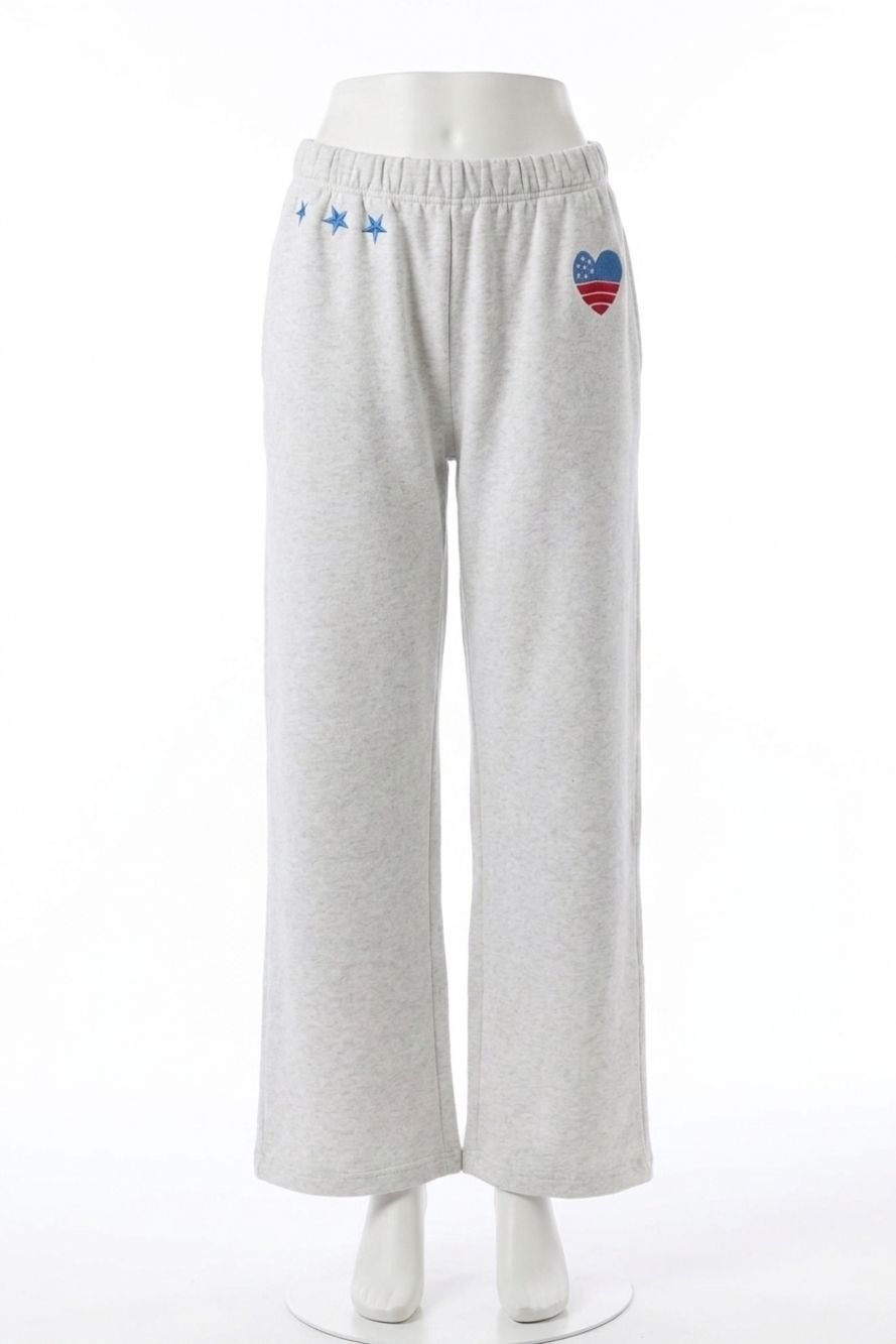 NEW VINTAGE HAVANA usa surfwash wide leg pants in ash grey